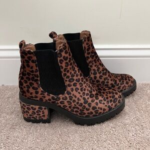 Seven7 Brown Leopard Ankle Booties